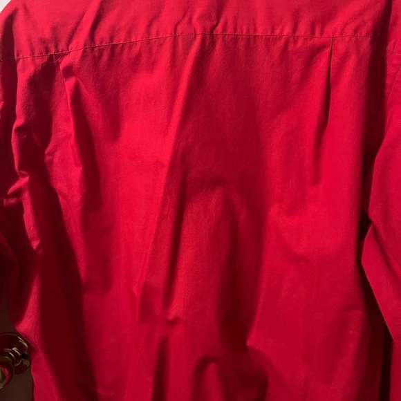 ****Donated****Pierre Cardin Red button down Slim Fit Size L - Picture 6 of 7